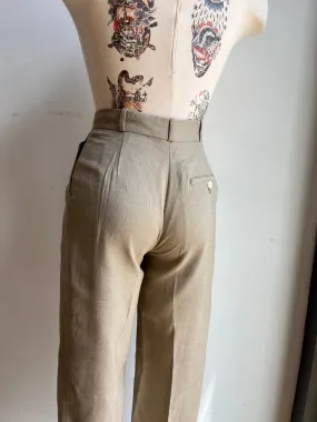 80s Rayon High Waist Trousers