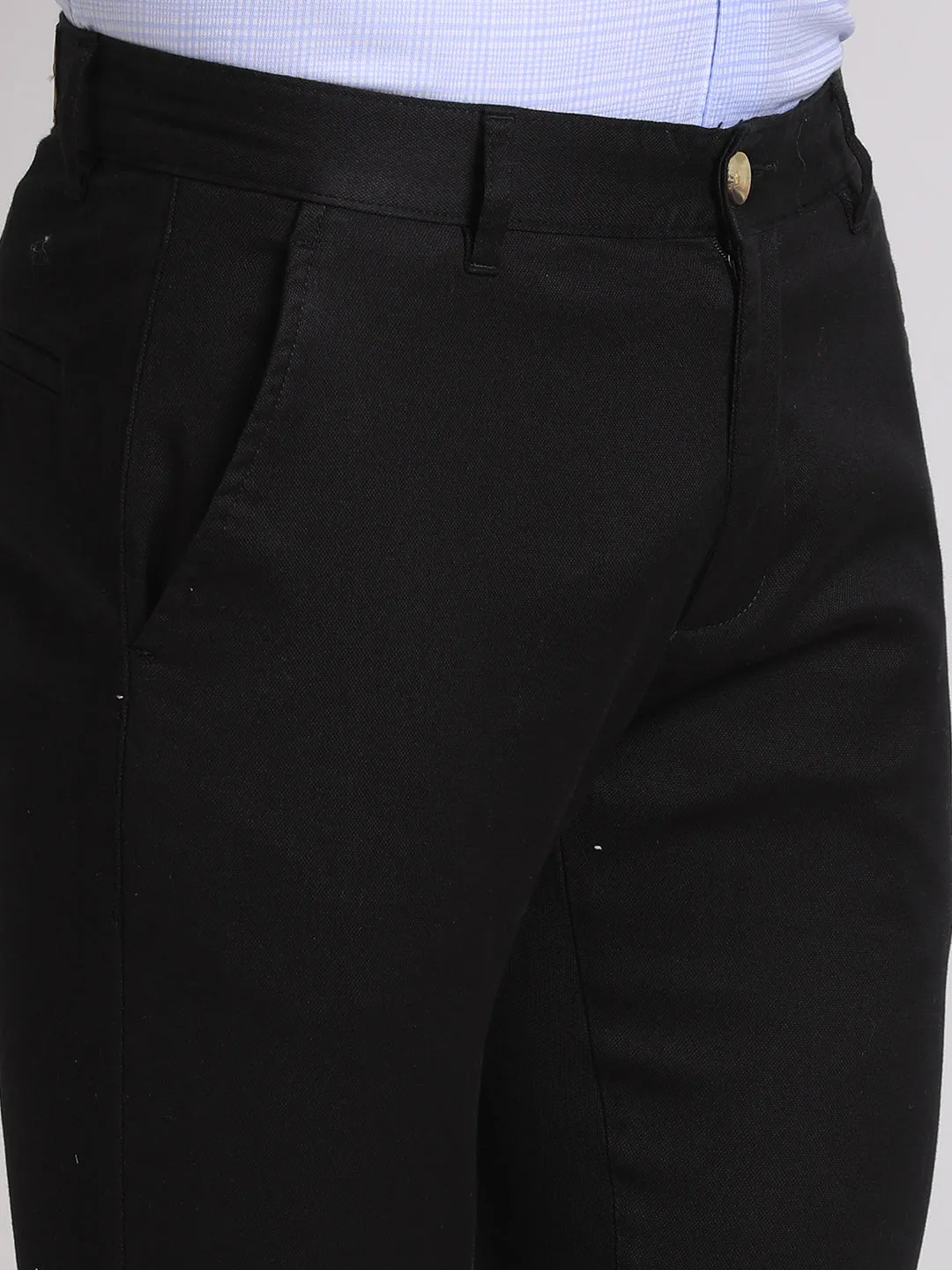 Ankle-Length Cotton Chinos for Men's Casual Cool with Adjustable waist band.