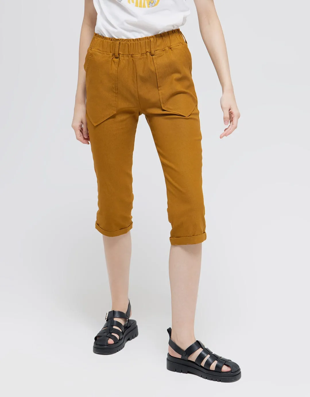 Details Long Pants Tapered Stretch With V Pocket