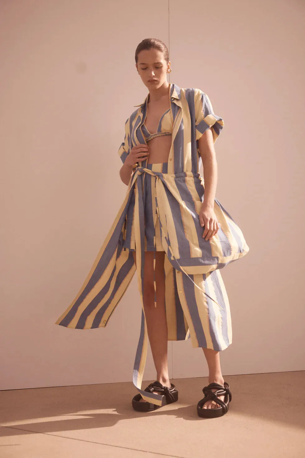 Ilio Nema Ariane Xania Stripe Kimono Robe