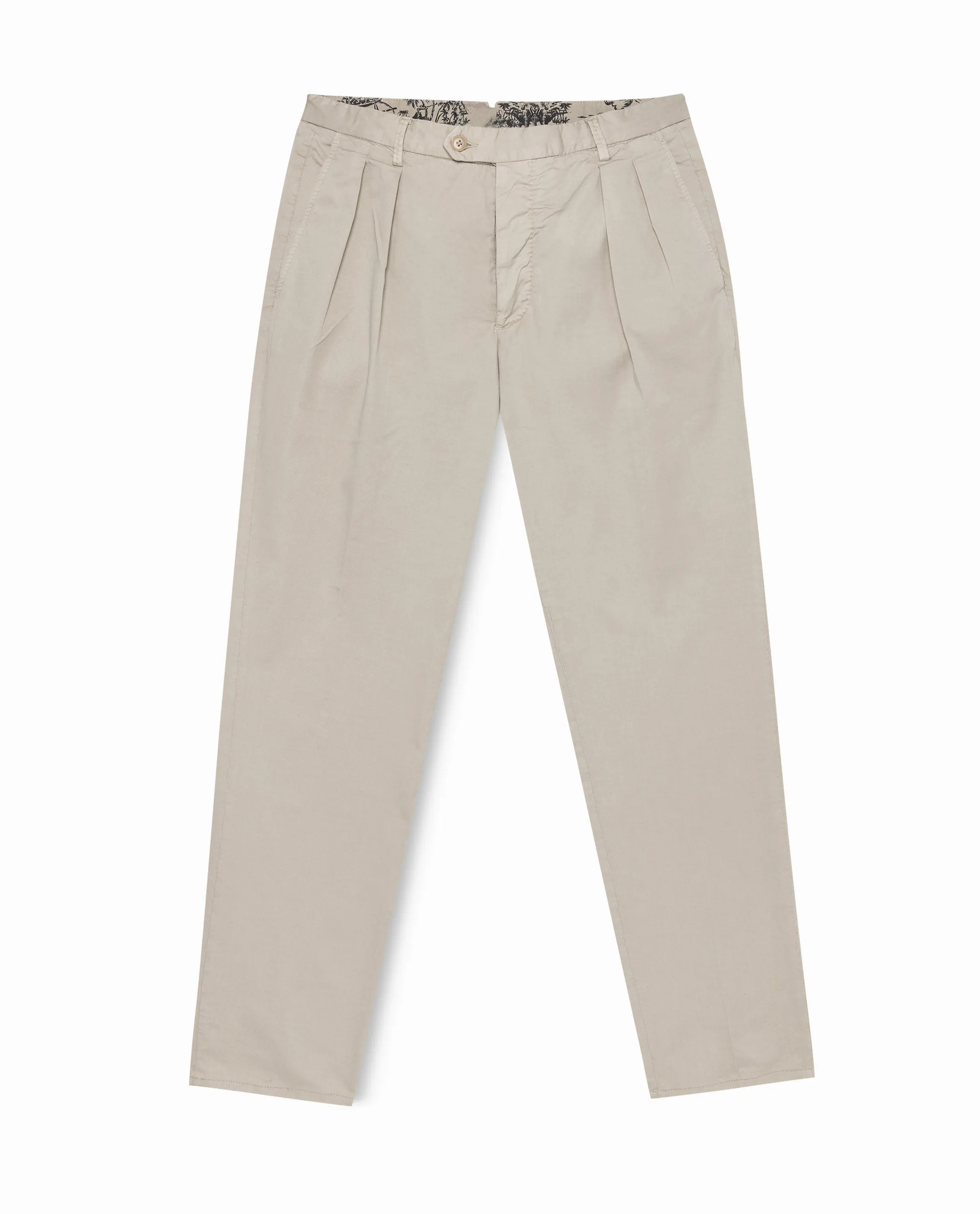 Olimpias Cotton Oatmeal Garment Dyed Stretch Fine Twill