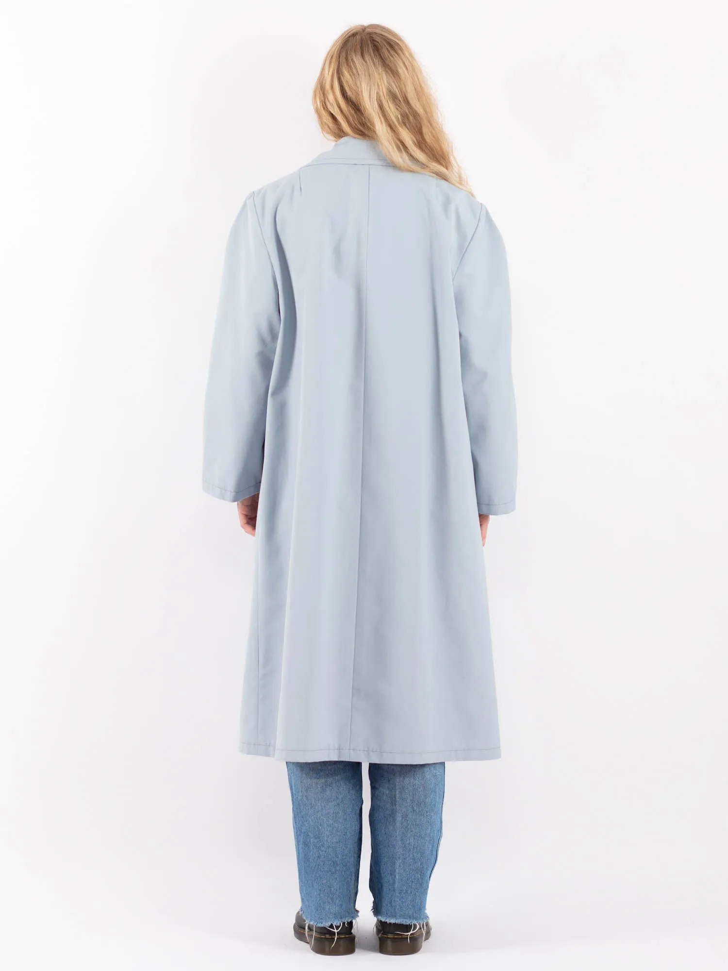 Vintage 70's Women Trench Coat in Blue